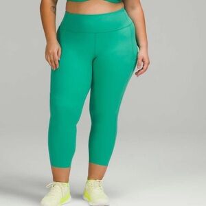 Lululemon Fast and Free High-Rise Crop 23" Maldives Green Size 2